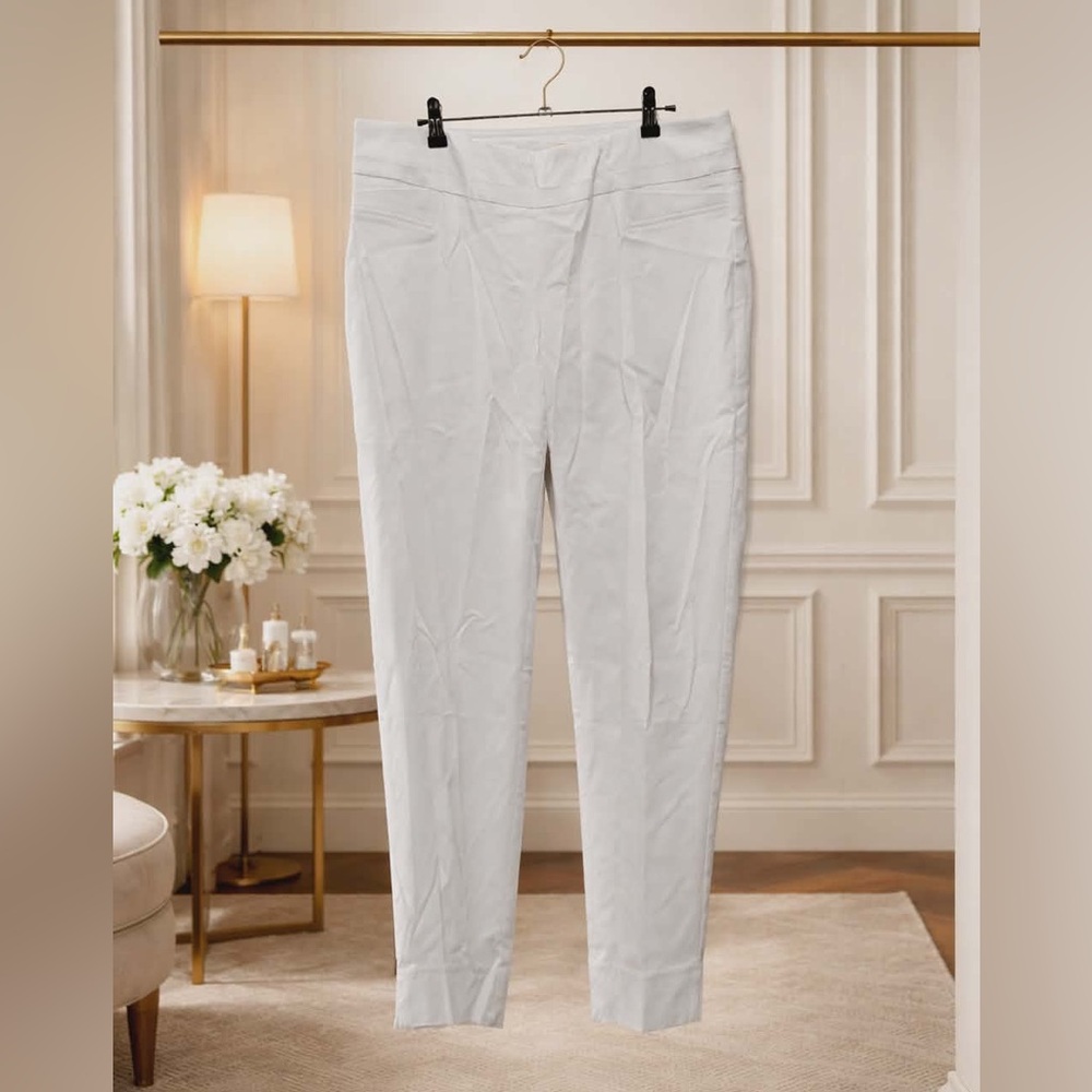 NWT Zac & Rachel size 14 Crisp White Ankle Pants